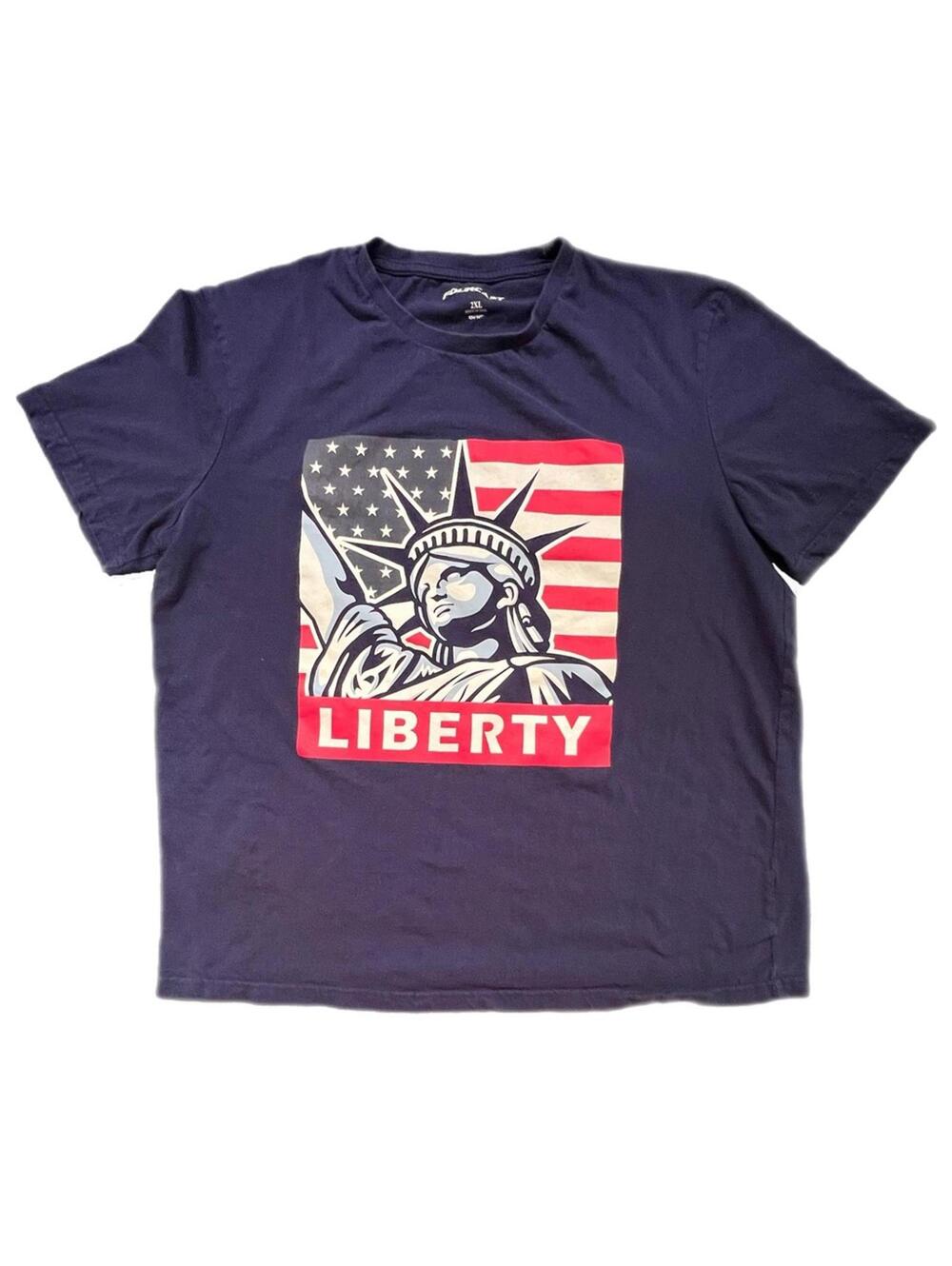 Forcast LIBERTY Deep Blue Crew Neck Tee - 2XL